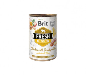 Brit Fresh konservuotas pašaras šunims Chicken&Sweet Potato 400 g