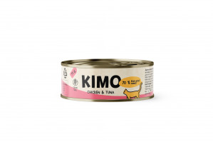 Kimo Chicken&Tuna konservuotas pašaras katėms su vištiena ir tunu (70g x 24vnt,)